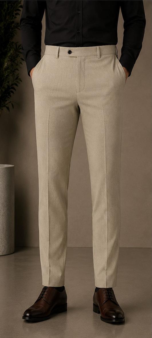 Patloon Ventures Cream regular pants
